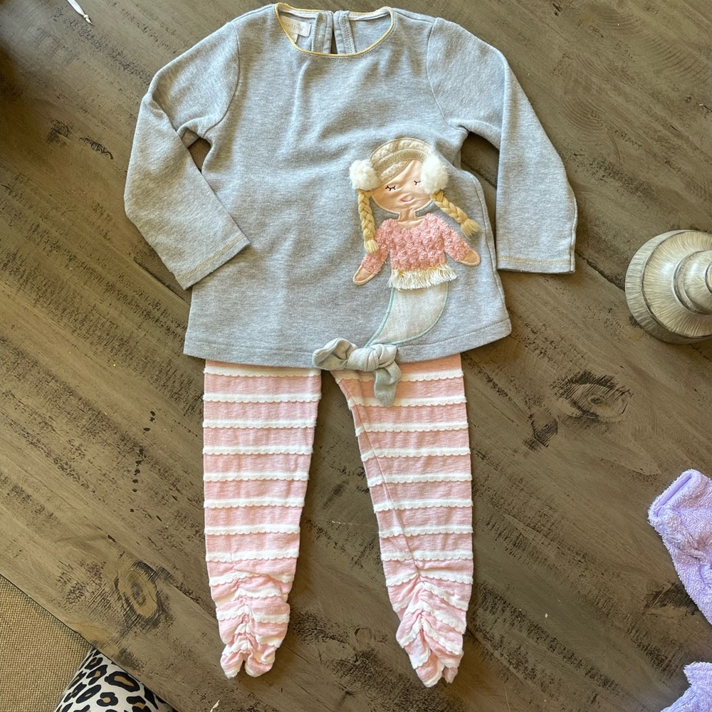 Mud Pie Winter Mermaid Girl 2T/24M